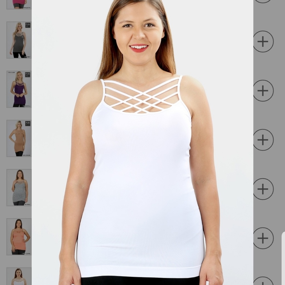 Zenana outfitters seamless triple criss-cross cami
